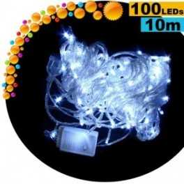Guirlande lumineuse animée de 100 LEDs blanches - 10 mètres