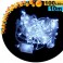 Guirlande lumineuse animée de 100 LEDs blanches - 10 mètres pour intérieur ou extérieur